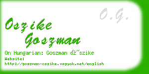 oszike goszman business card